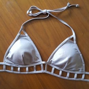 METALLIC BRONZE BIKINI TOP